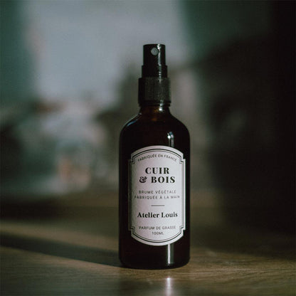 Parfum d'ambiance - Brume végétale Cuir et Bois - Atelier Louis
